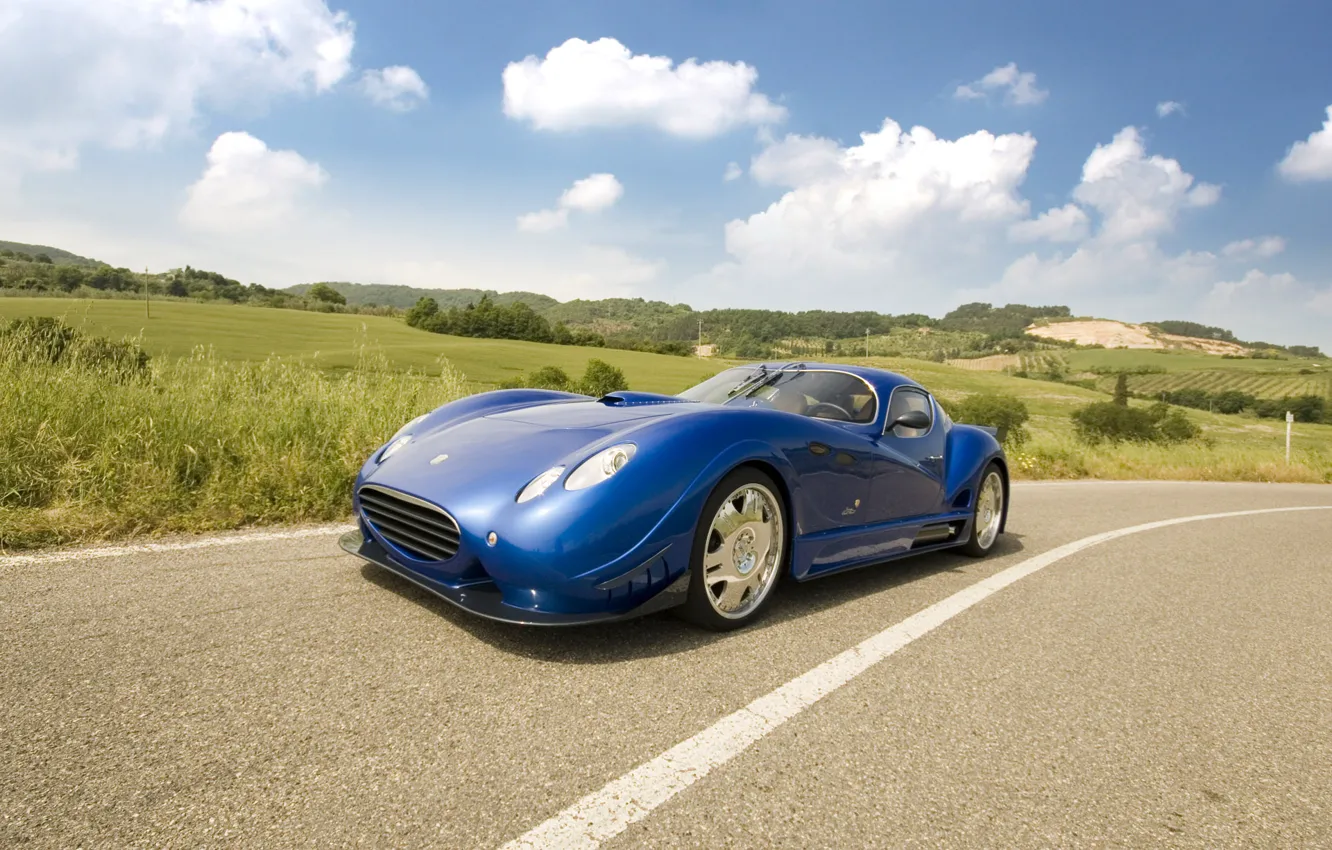 Photo wallpaper Clouds, Road, Horizon, Faralli & Mazzati Antas V8 GT