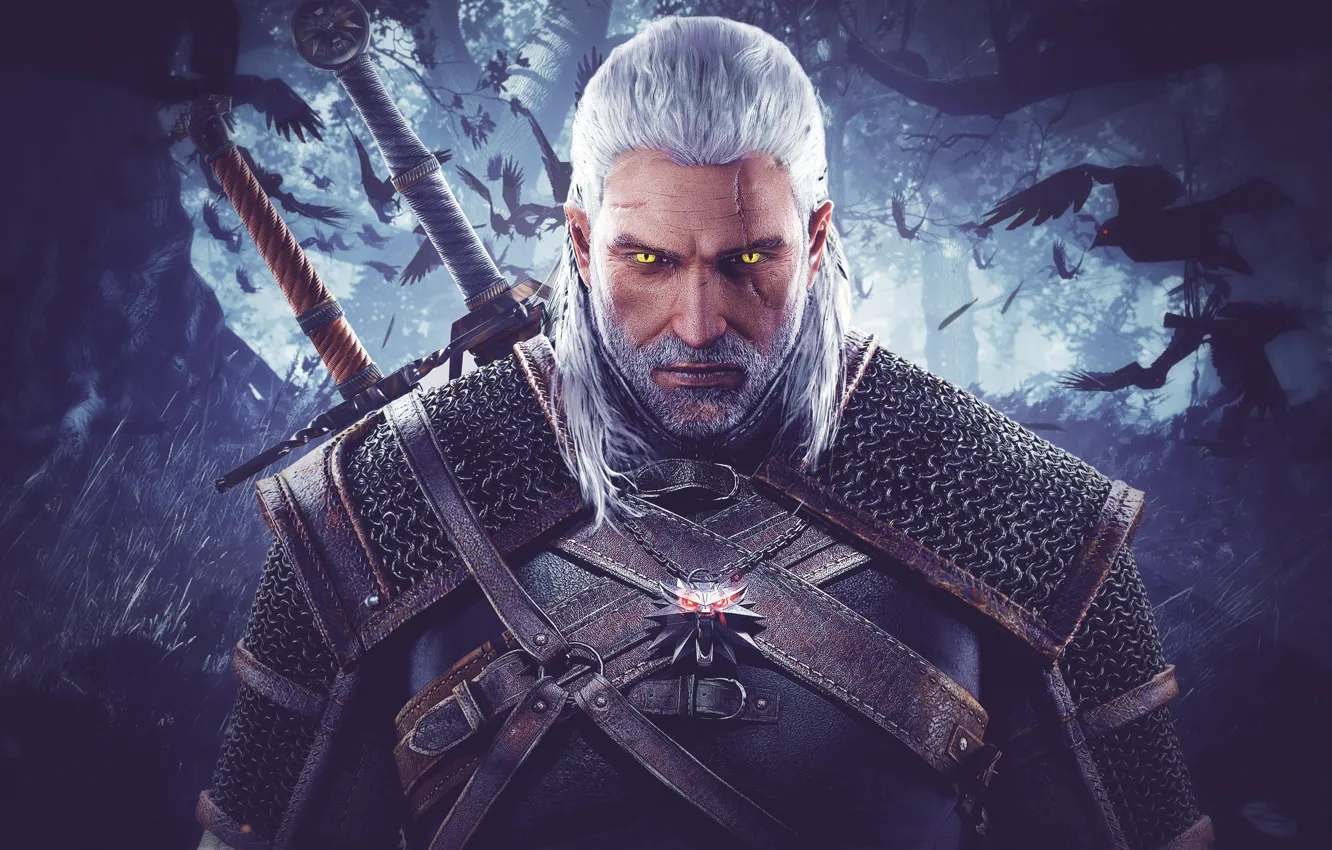 Photo wallpaper Geralt of Rivia, The Witcher 3: Wild Hunt, Geralt of Rivia, The Witcher 3: Wild …
