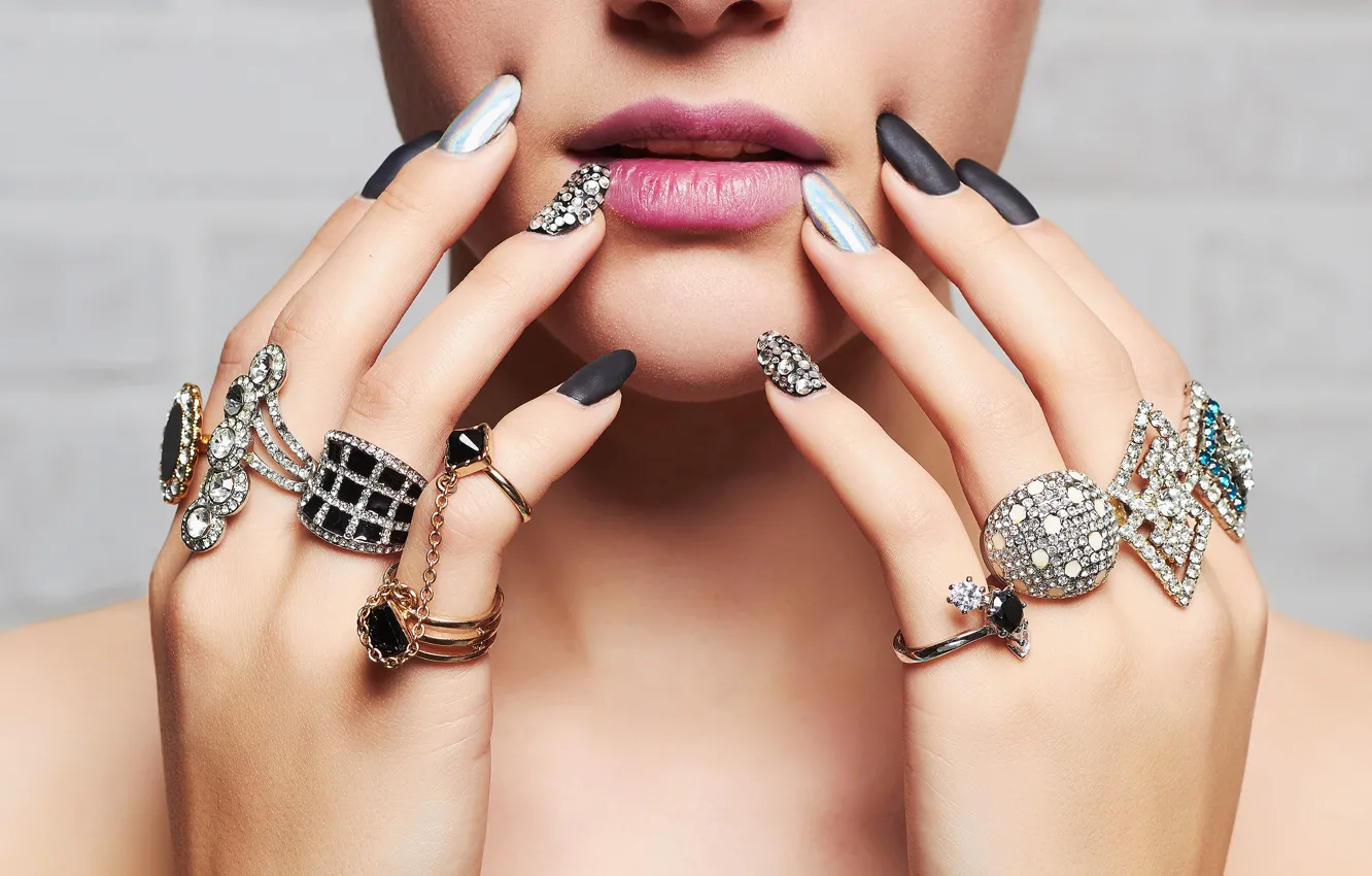 Photo wallpaper nails, manicure, make up