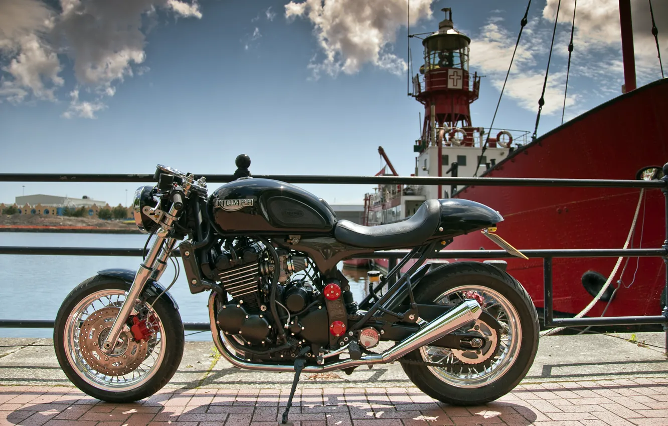 Photo wallpaper motorcycle, thunderbirb, triumph