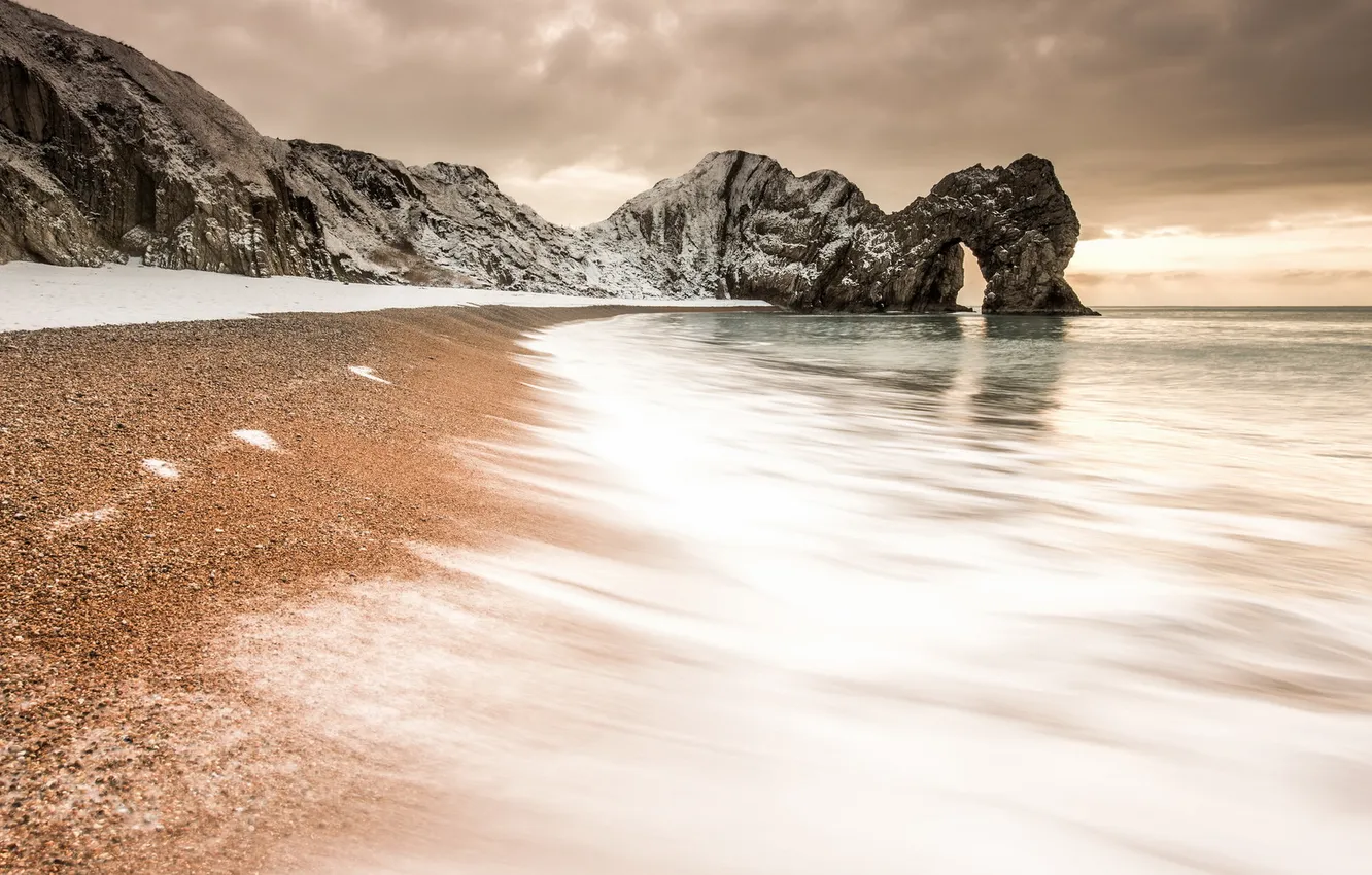 Photo wallpaper sea, rocks, shore