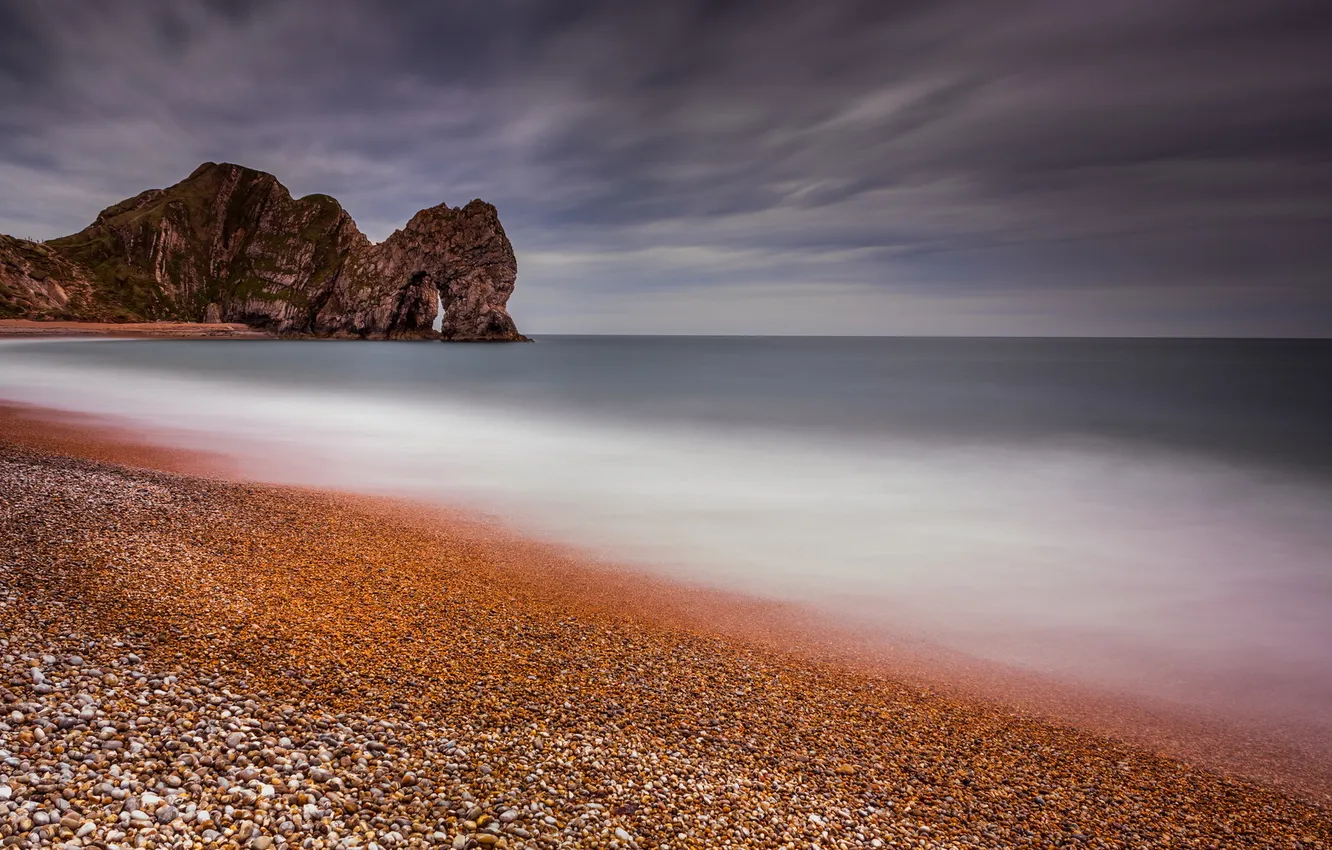 Photo wallpaper sea, landscape, rocks