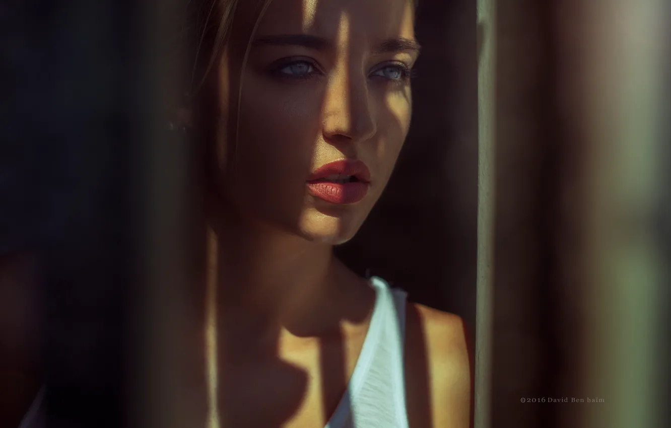 Photo wallpaper model, portrait, makeup, Mike, hairstyle, beauty, bokeh, David Ben-Haim