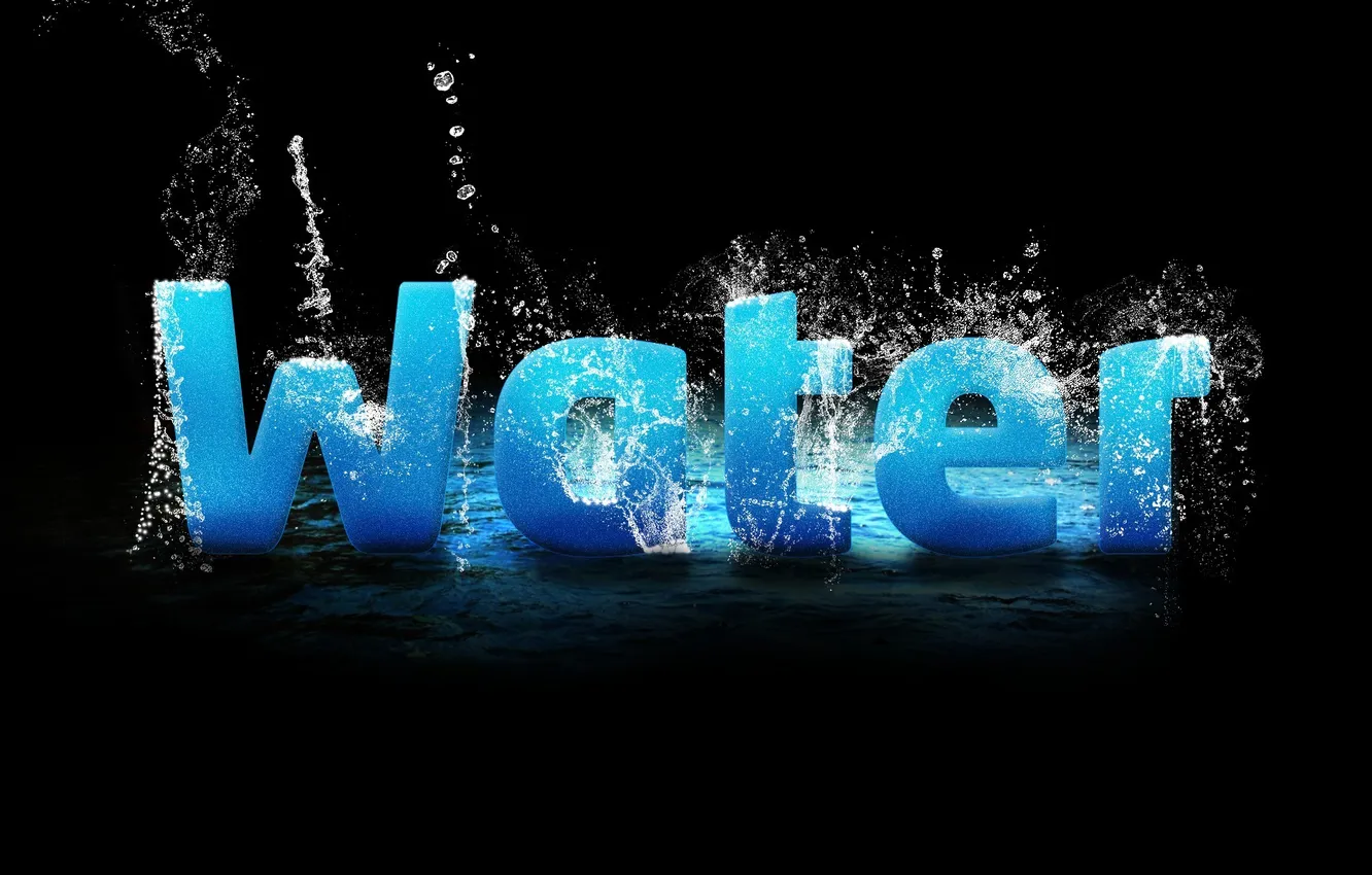 Photo wallpaper water, squirt, glare, water