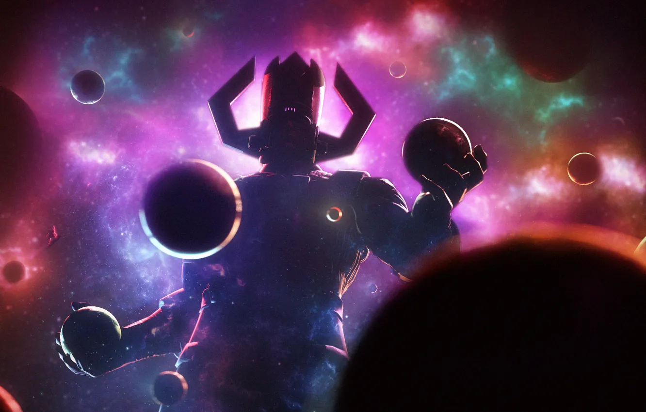 Photo wallpaper space, planet, villain, art, Marvel Comics, galactus