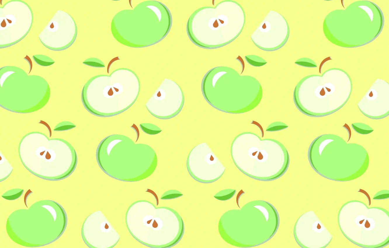 Photo wallpaper Apple, food, vector, fruit