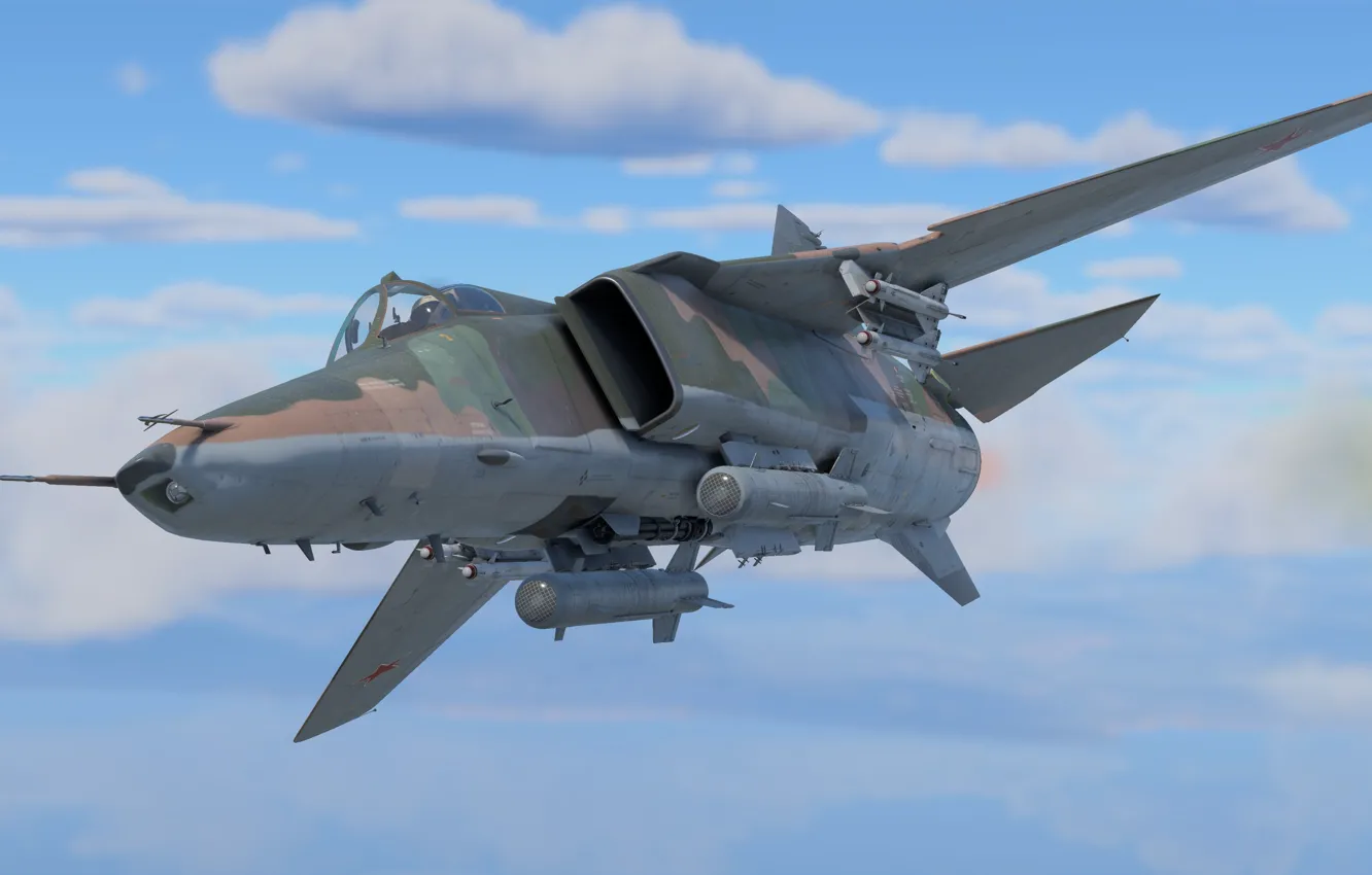 Photo wallpaper USSR, fighter-bomber, OKB MiG, MiG-27M