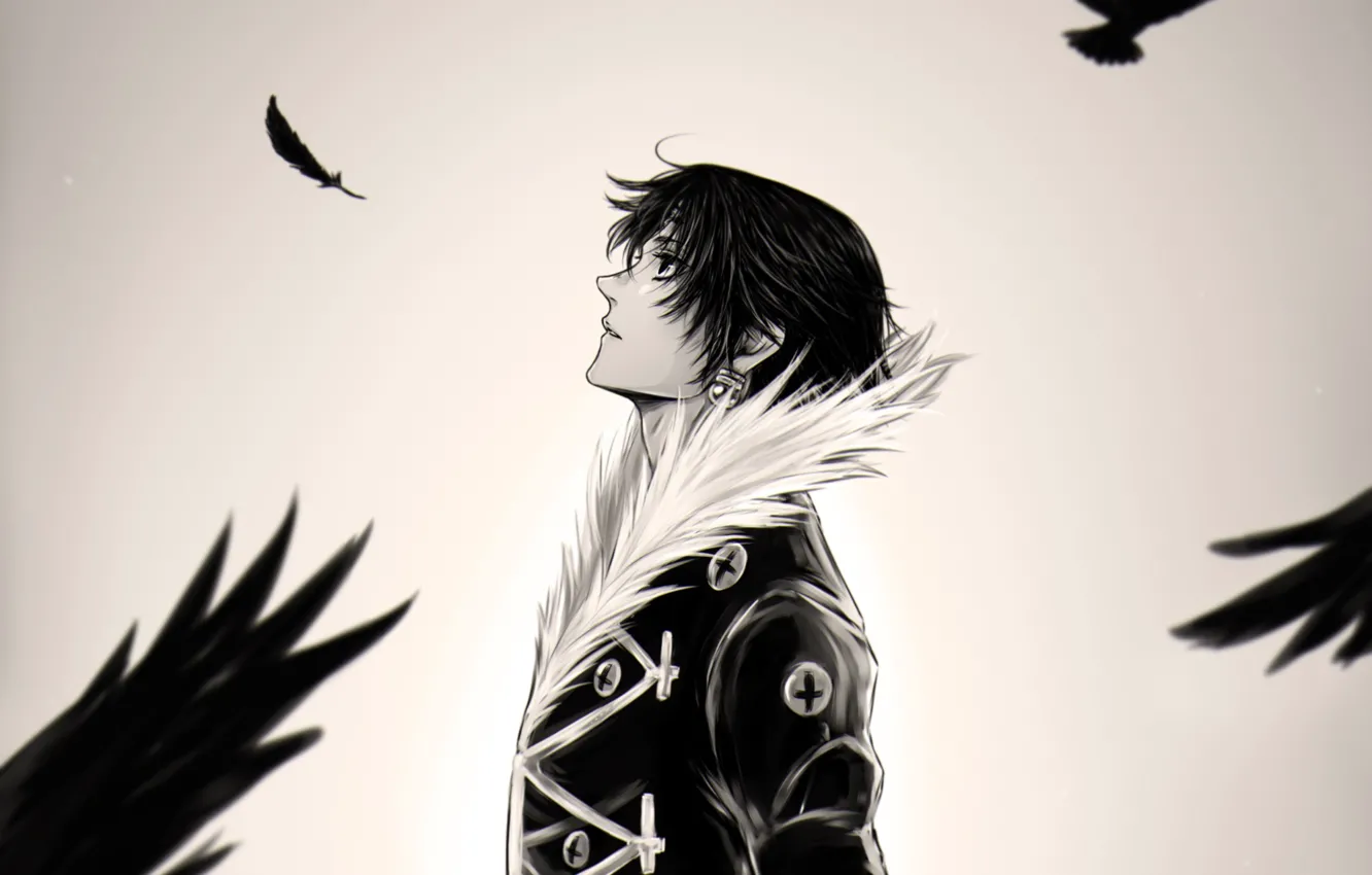 Photo wallpaper bird, anime, art, guy, Hunter x Hunter