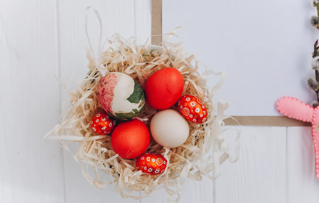 Photo wallpaper holiday, eggs, spring, Easter, socket