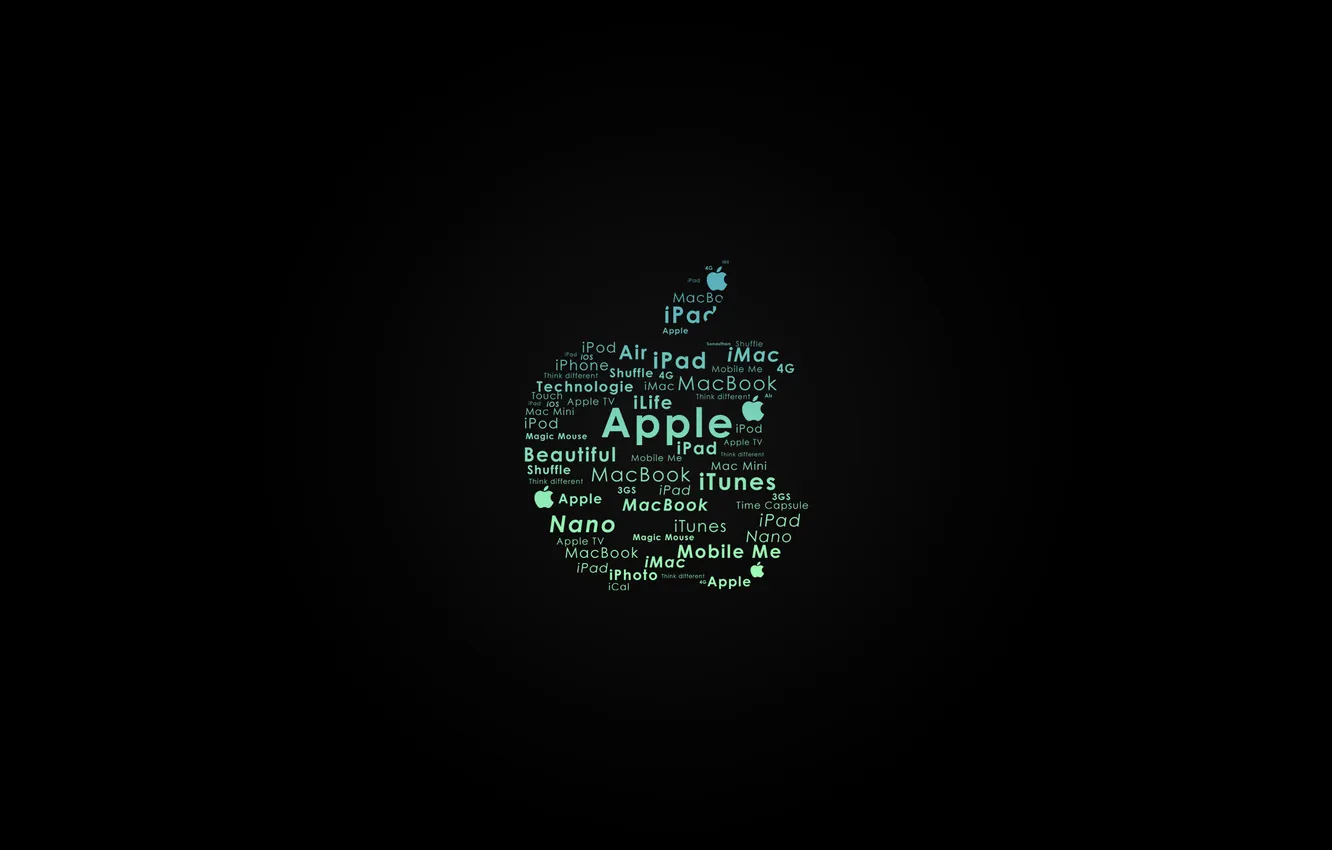 Photo wallpaper Apple, iPad, Words, iTunes