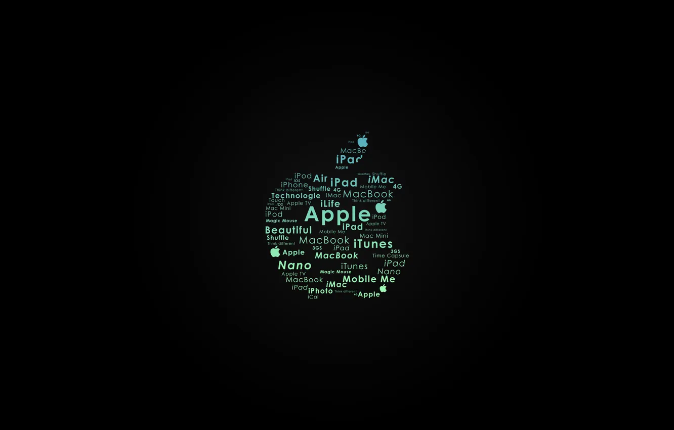 Photo wallpaper apple, words, ipad, itunes