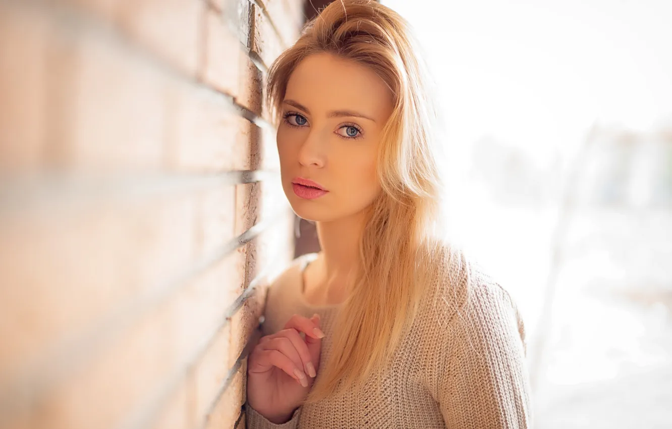 Photo wallpaper sponge, the beauty, bokeh, Saskia