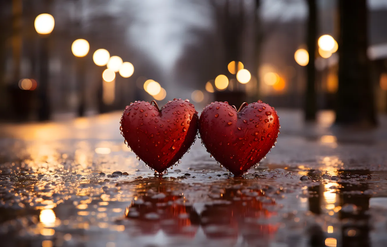 Photo wallpaper love, romance, heart, red, love, Valentine's day, heart, romantic