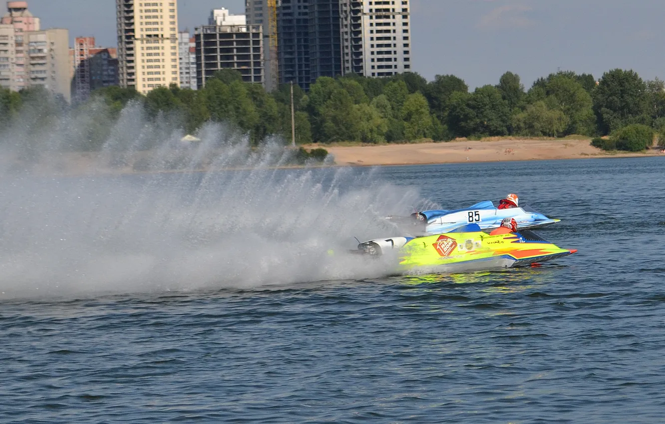 Photo wallpaper race, boat, speed