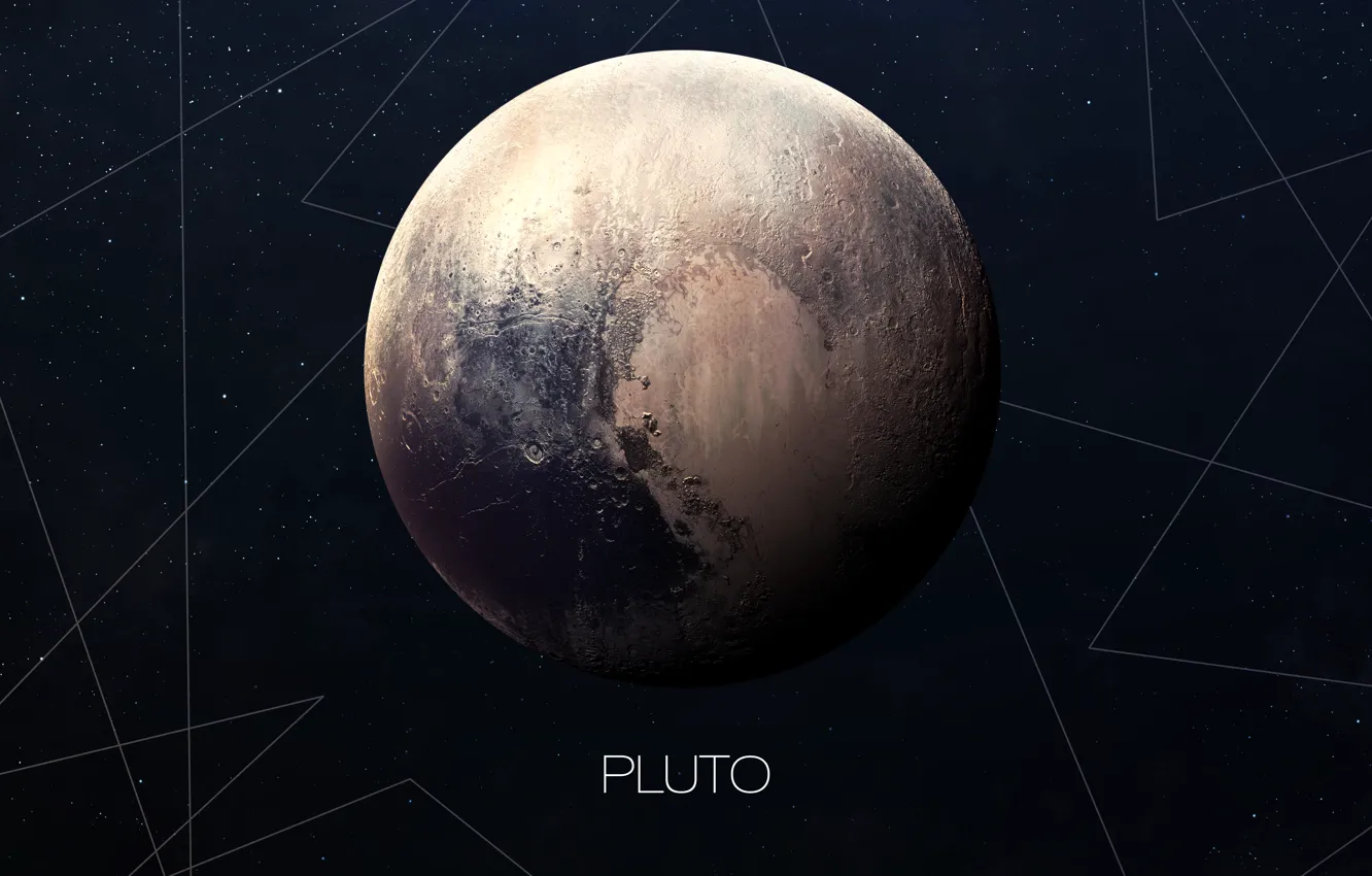 Photo wallpaper planet, Pluto, solar system