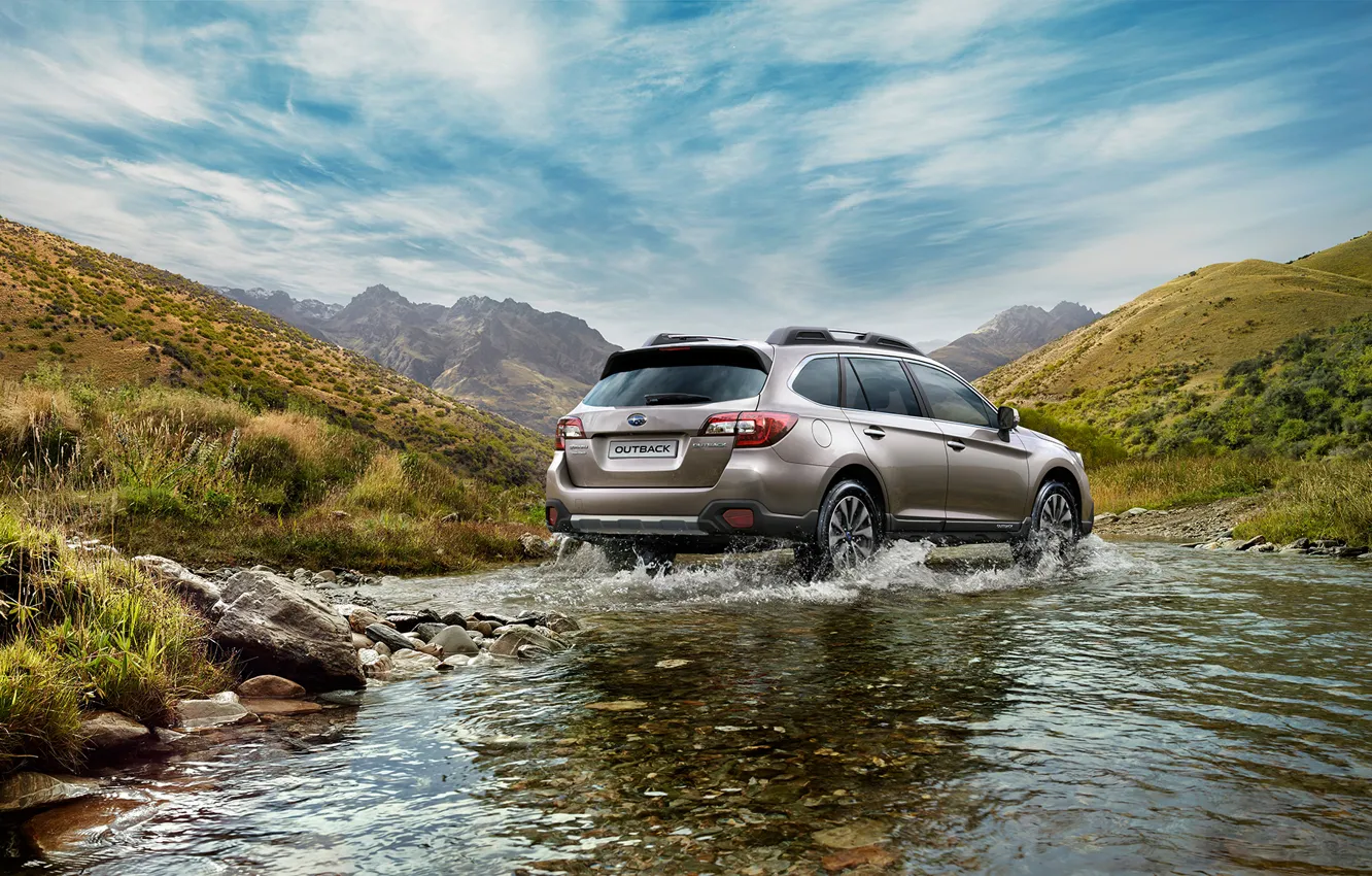 Photo wallpaper landscape, river, universal, 2015, Subaru Outback
