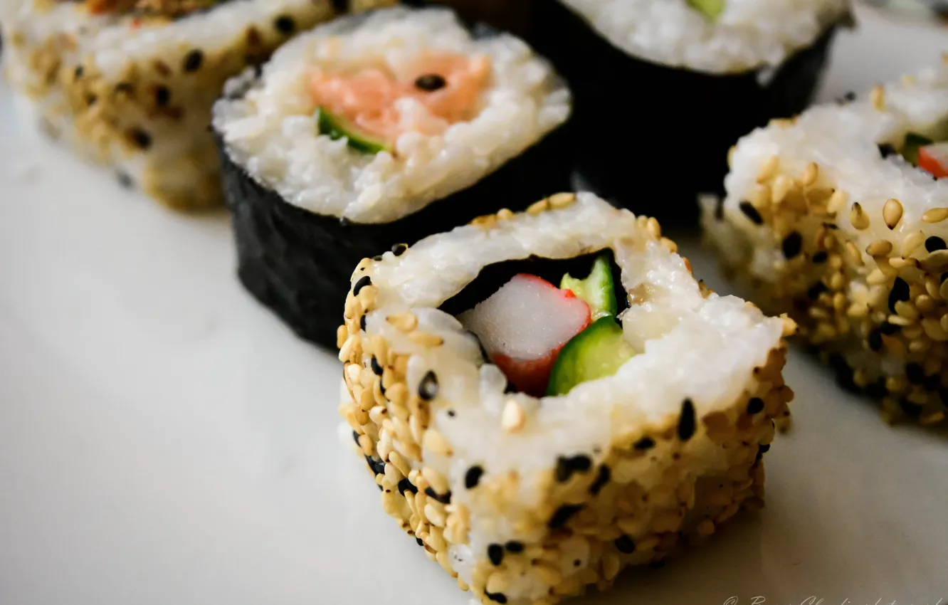 Photo wallpaper Sushi, Food, Sushi
