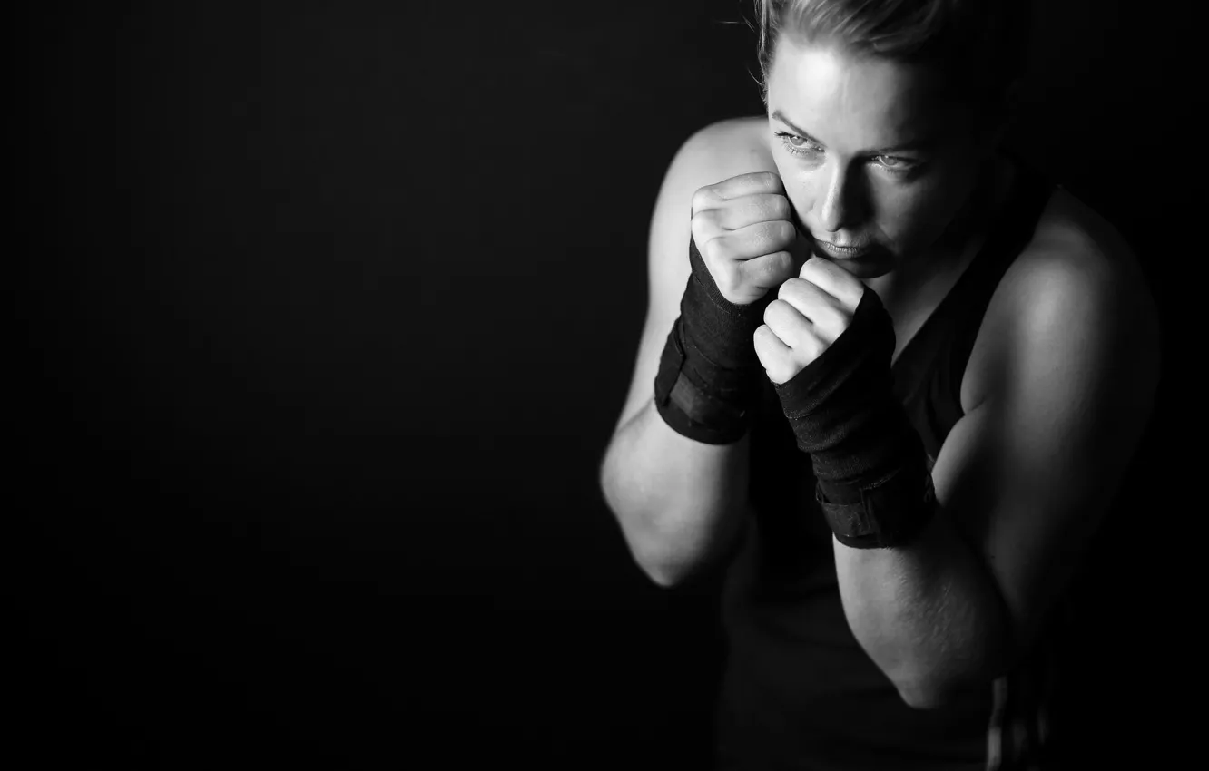 Photo wallpaper girl, background, mood, The fight...