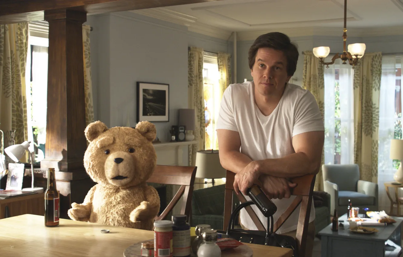 Photo wallpaper Mark Wahlberg, Mark Wahlberg, Ted, The third wheel, John Bennett