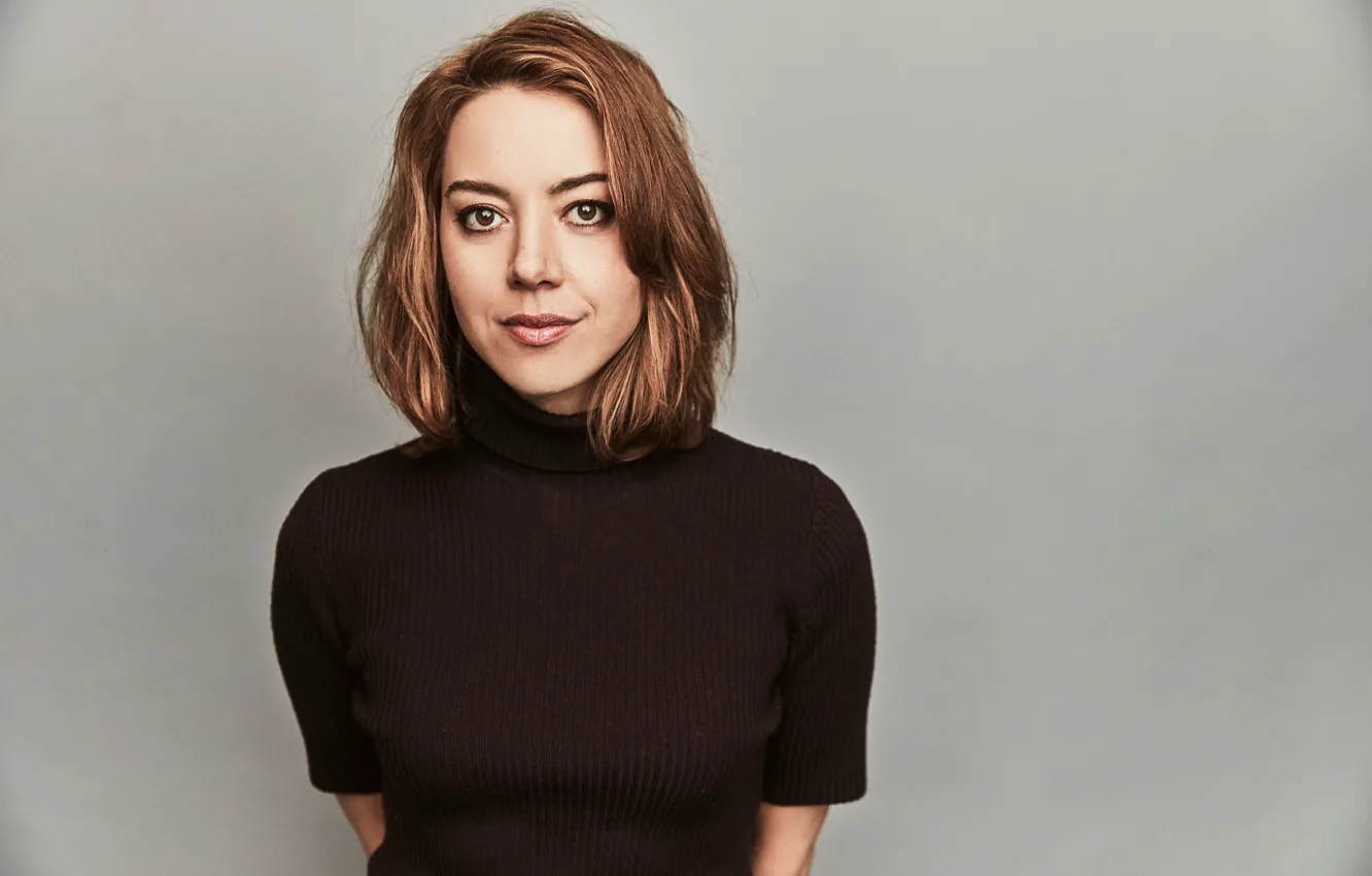 Photo wallpaper background, portrait, makeup, actress, hairstyle, brown hair, photoshoot, sweater