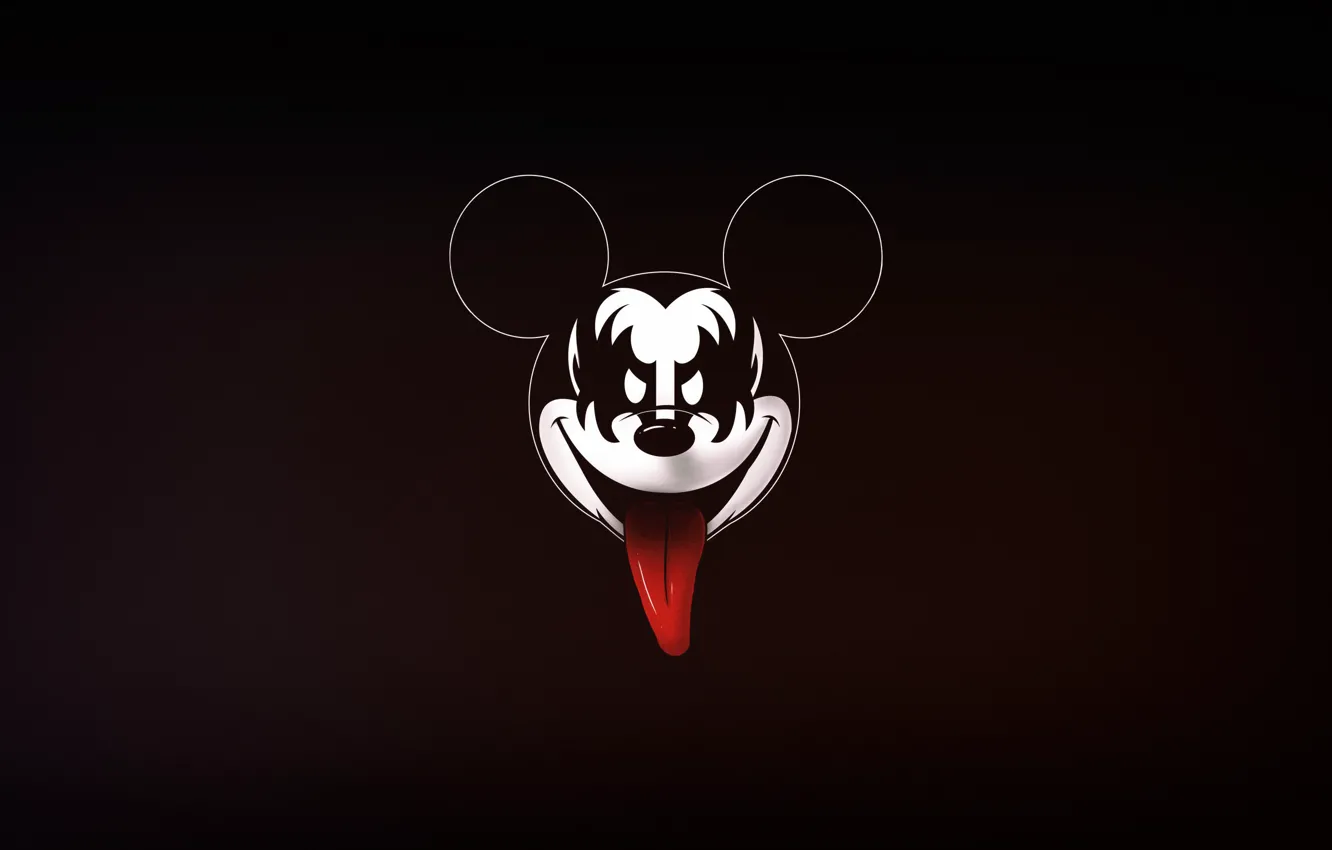 Photo wallpaper language, face, style, background, figure, minimalism, art, ears