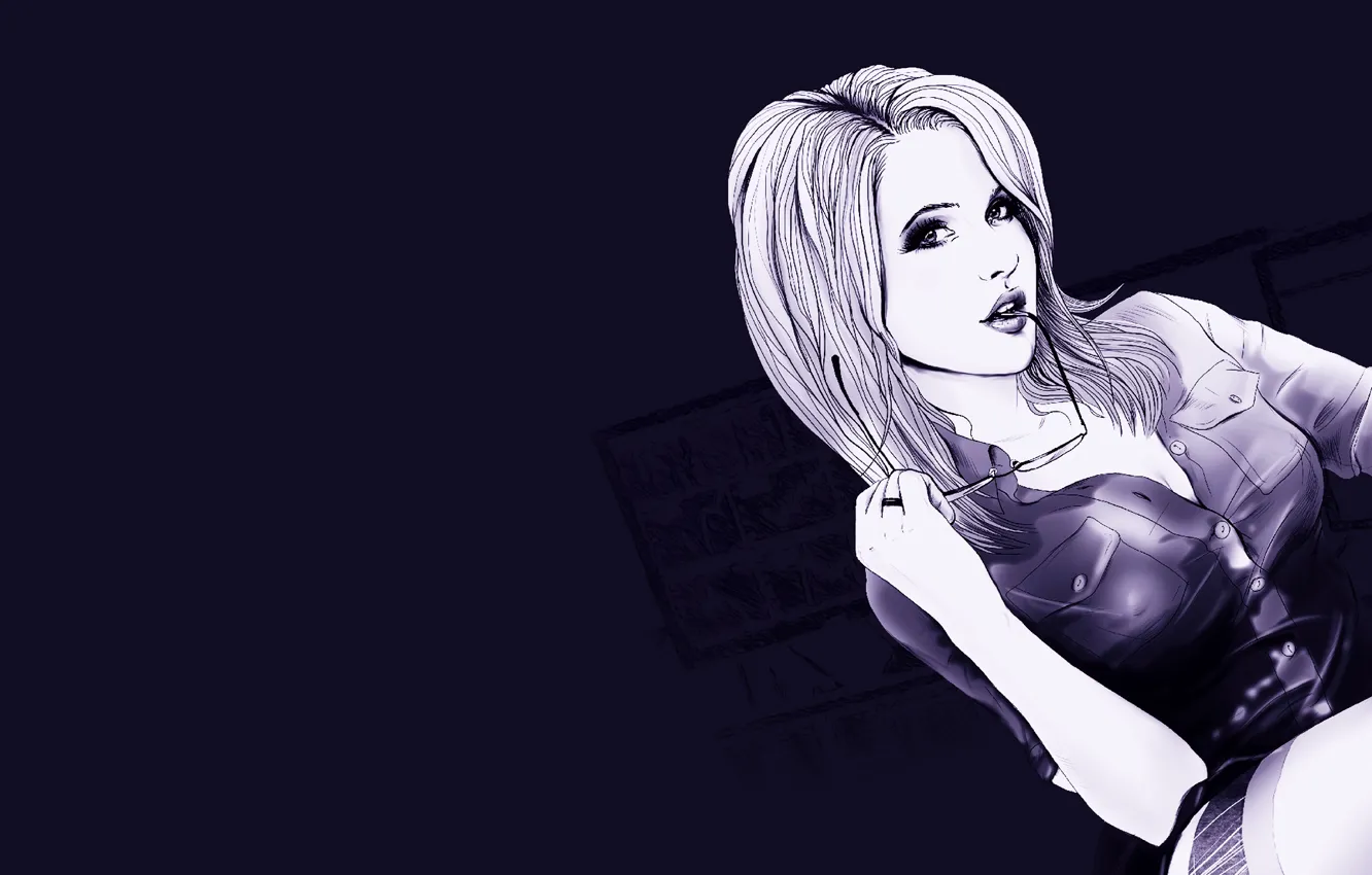 Photo wallpaper girl, background, art