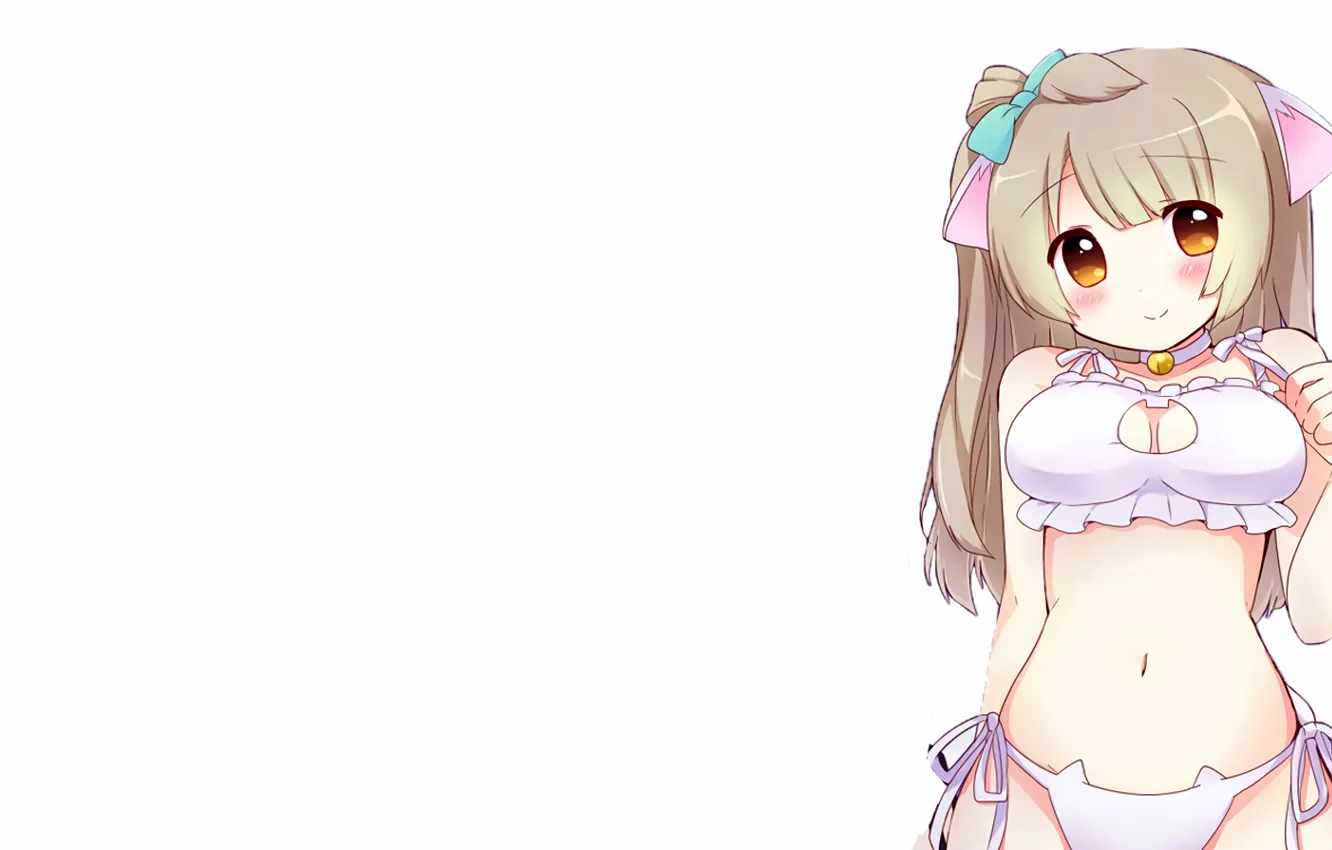 Photo wallpaper girl, sexy, lingerie, bra, cleavage, panties, long hair, boobs