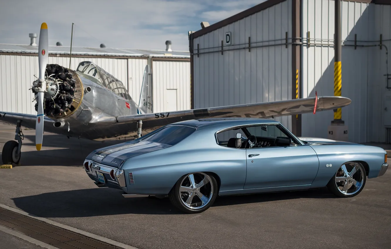 Photo wallpaper Chevrolet, the plane, 1972, Chevelle SS