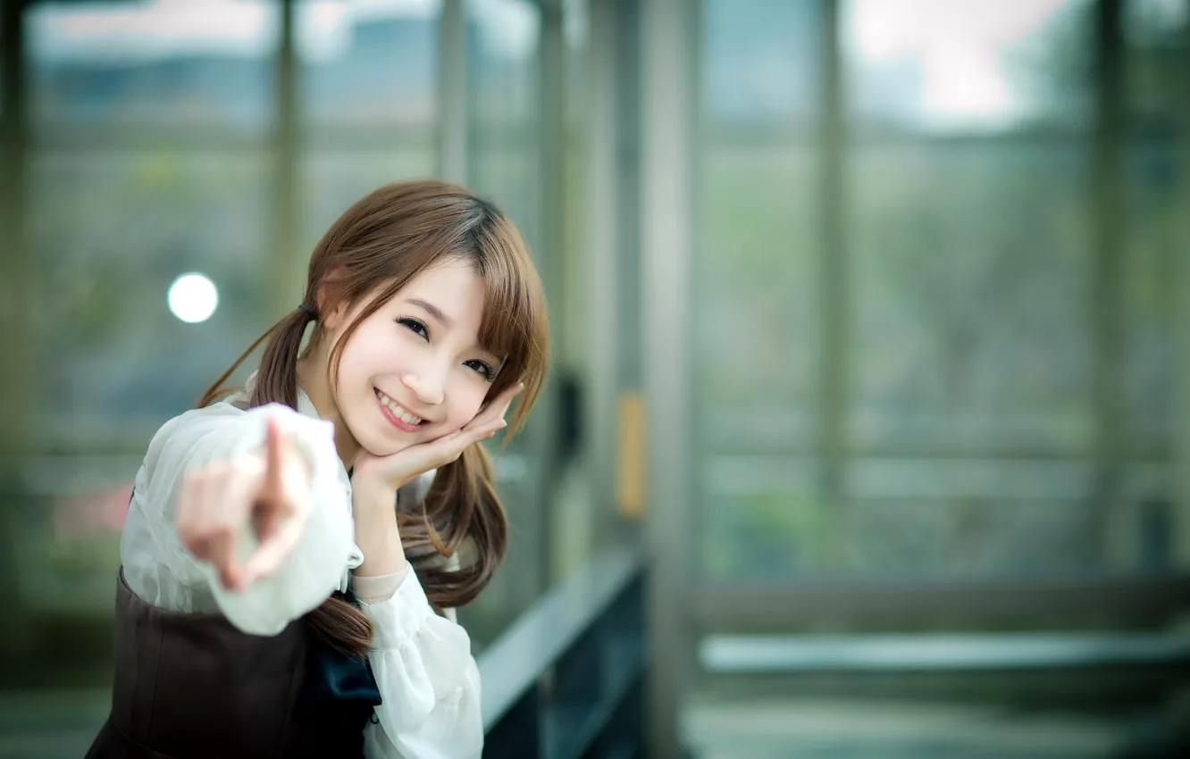 Photo wallpaper look, girl, Asian