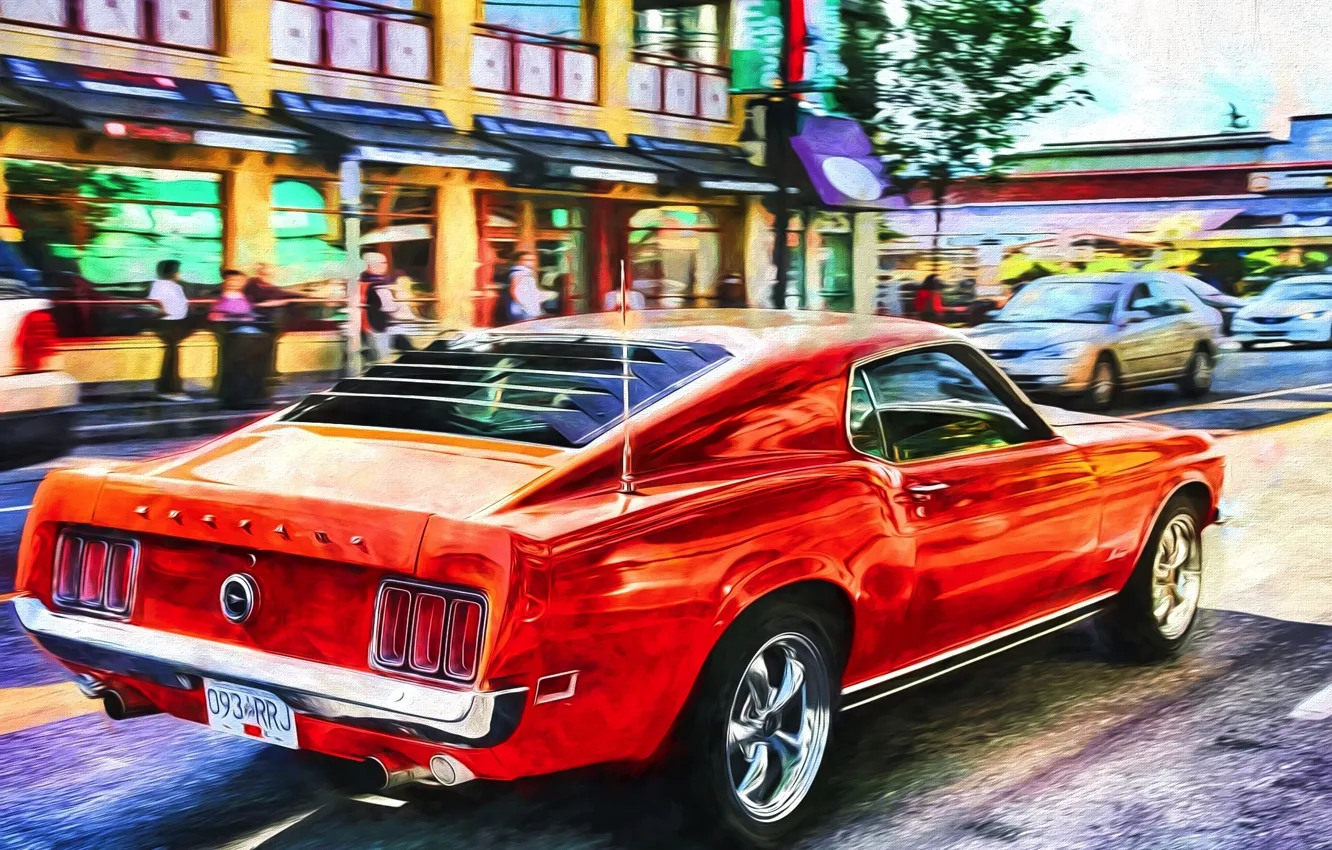 Photo wallpaper Mustang, Ford, muscle car, Muscle car
