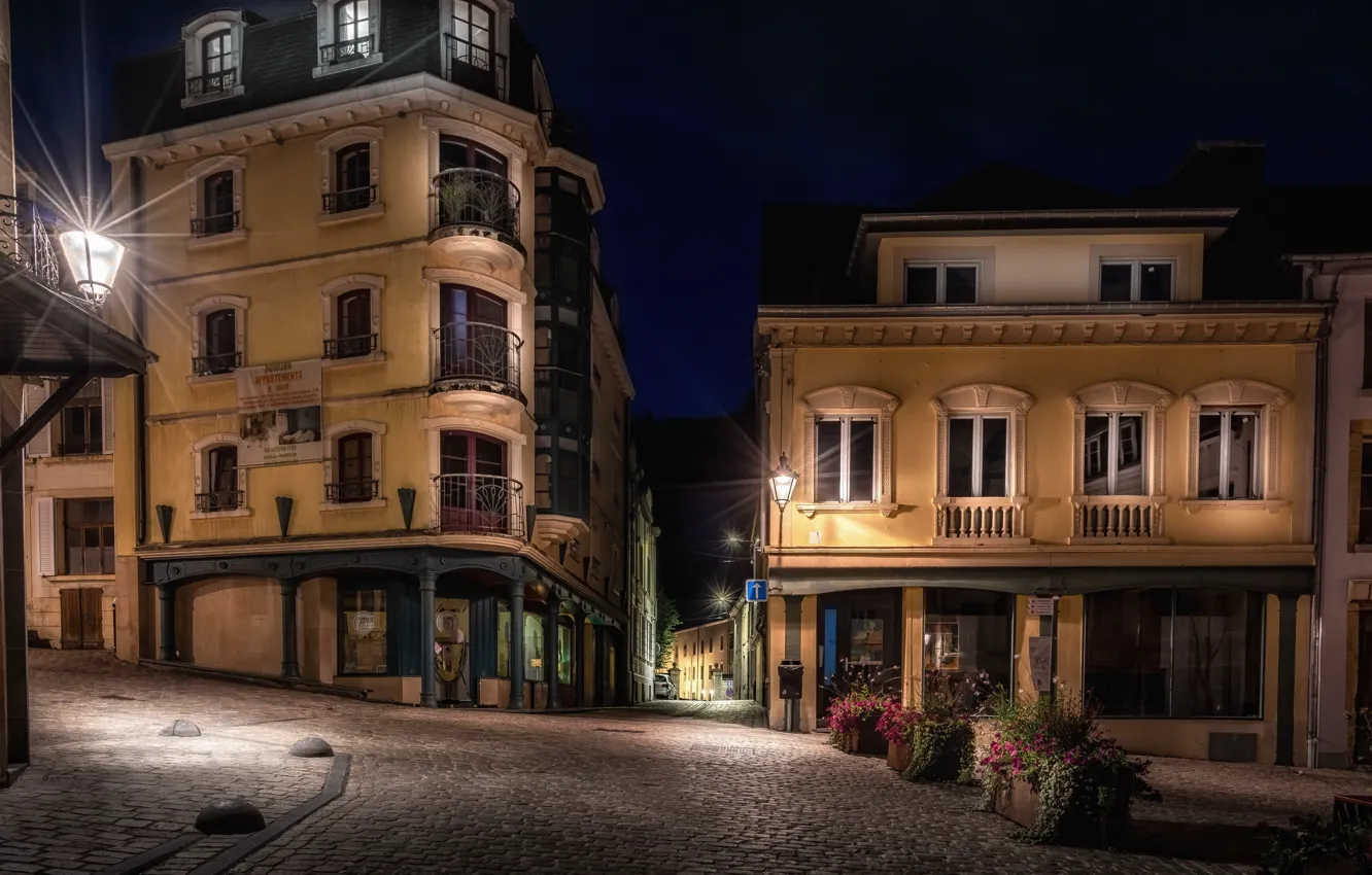 Photo wallpaper night, the city, street
