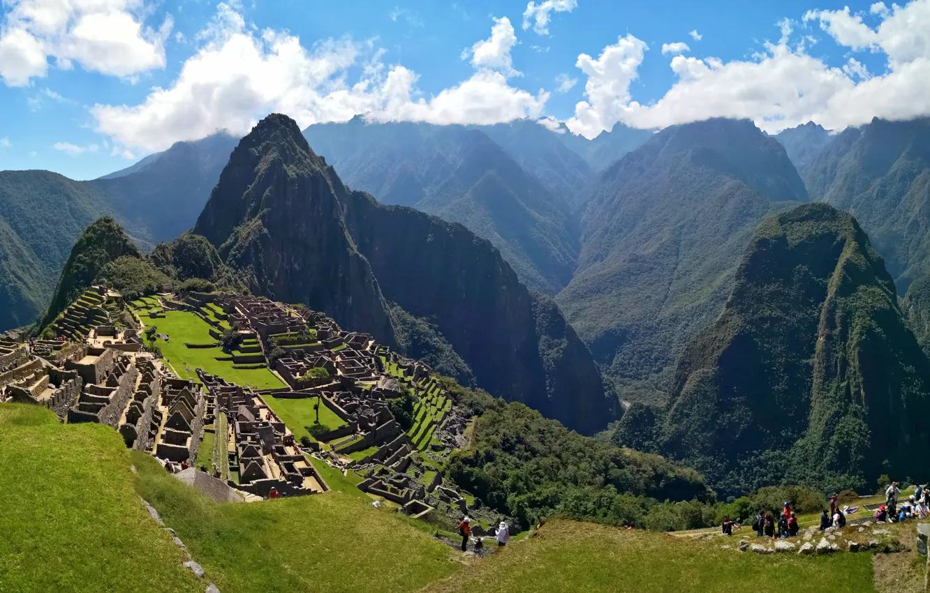 Photo wallpaper Mountains, Peru, ancient, Machu Picchu, relic