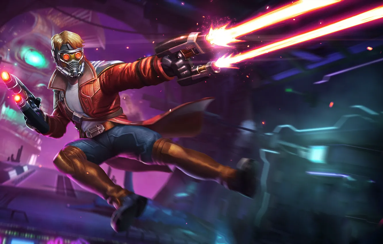 Photo wallpaper weapons, the game, shot, mask, hero, gun, game, weapon