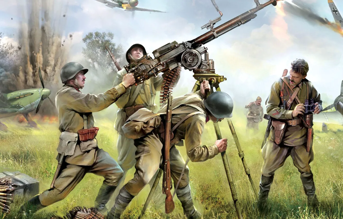 Photo wallpaper figure, art, The ANC, Easel large-caliber machine gun, 7×108 mm