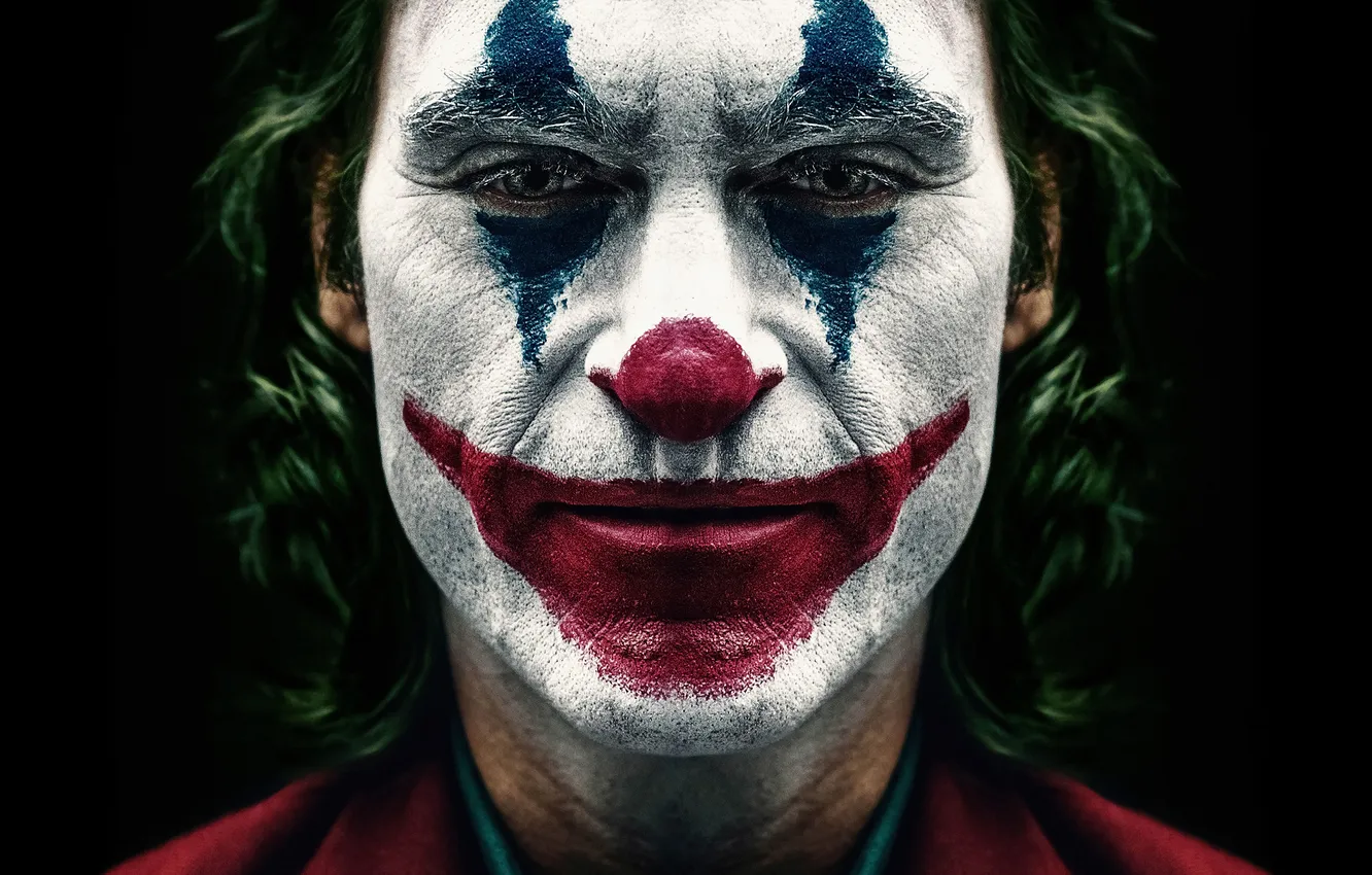 Photo wallpaper close-up, movie, Joker, portrait, Joker, movie, makeup, Joaquin Phoenix