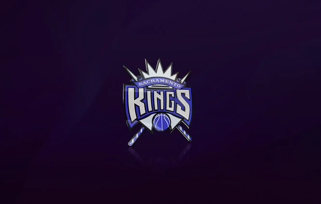 Photo wallpaper Basketball, Background, Logo, Purple, NBA, Sacramento Kings, Kings