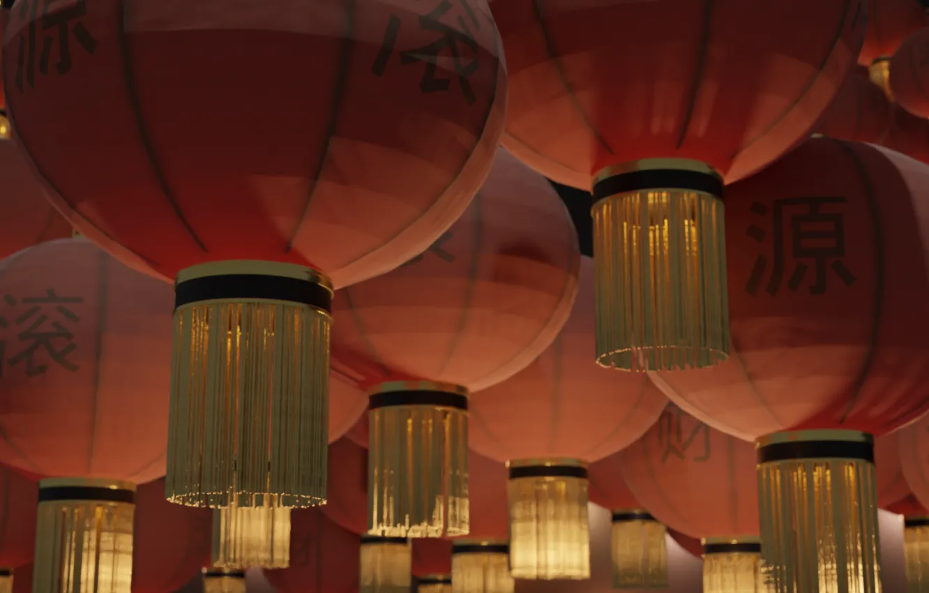 Photo wallpaper light, wallpaper, amazing, 1920x1080, realistic, asian, lantern, lighting