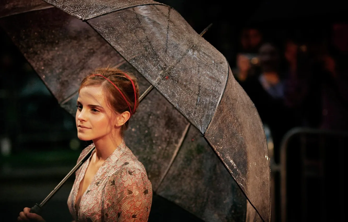 Photo wallpaper umbrella, Emma Watson, Hermione