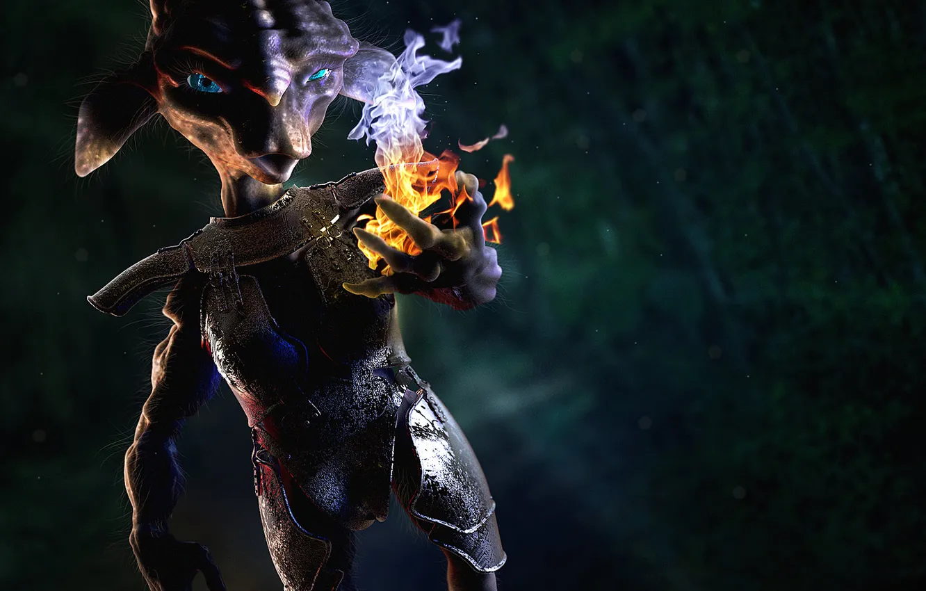 Photo wallpaper lights, the demon, Need fire