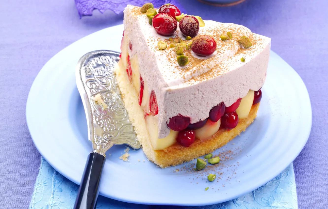 Photo wallpaper food, cake, cake, fruit, cake, cream, dessert, food