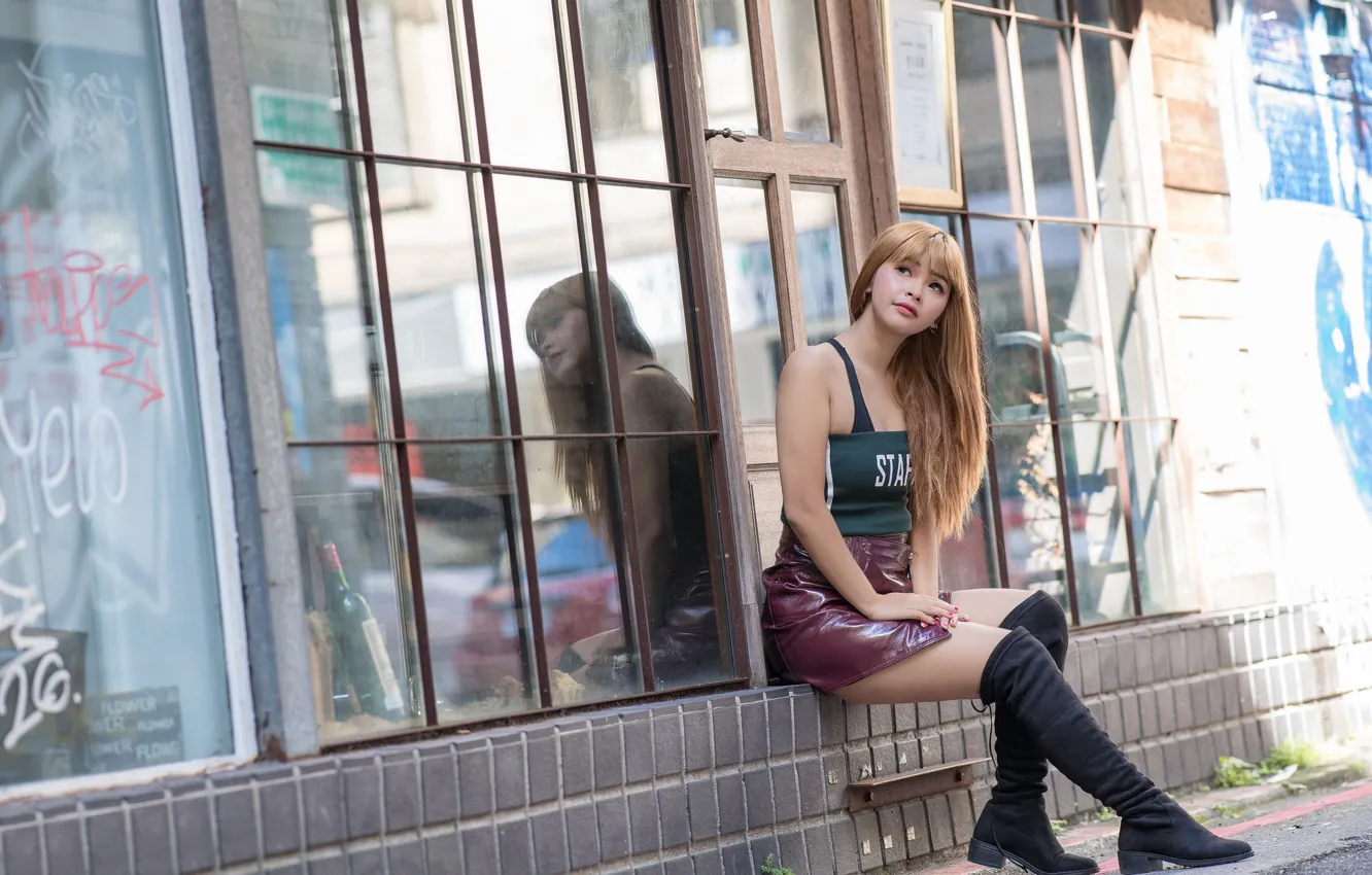 Photo wallpaper girl, sexy, Asian