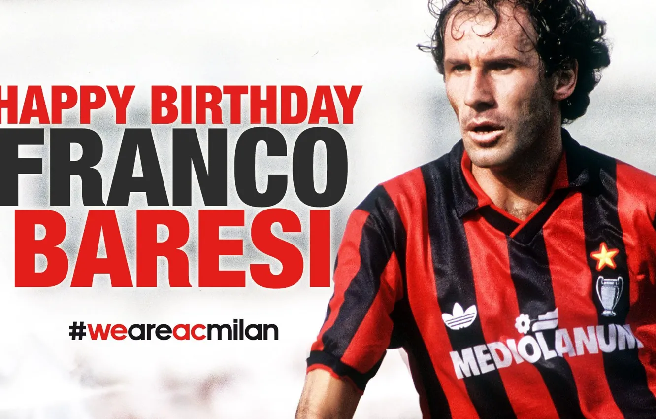 Photo wallpaper Milan, defender, Champions League, Italian, Franco Baresi