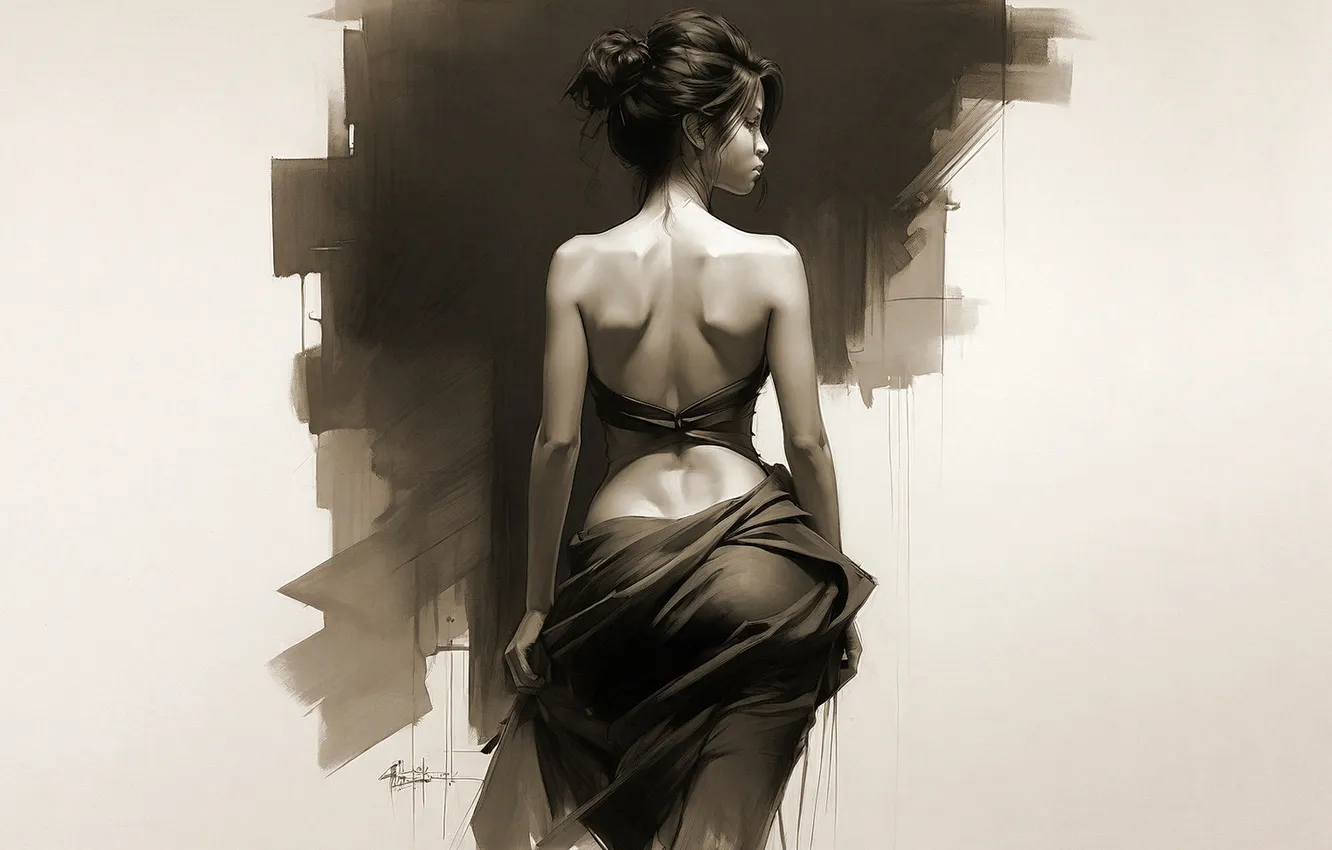 Photo wallpaper girls, erotic, pose