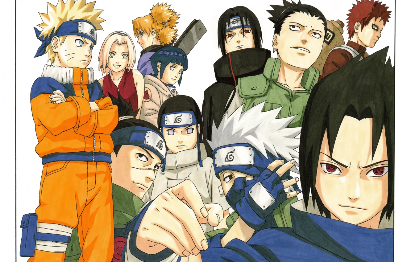 Photo wallpaper Naruto, Sakura, Itachi Uchiha, Sasuke Uchiha, Hinata, Kakashi Hatake, Gaara