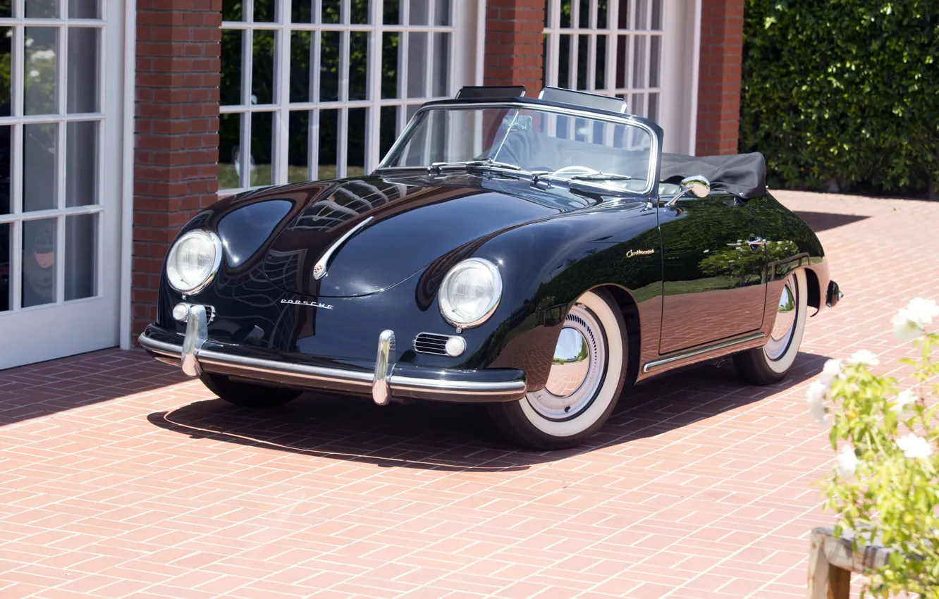 Photo wallpaper Porsche, 1954, 356, front view, Porsche 356 1500 Continental Cabriolet