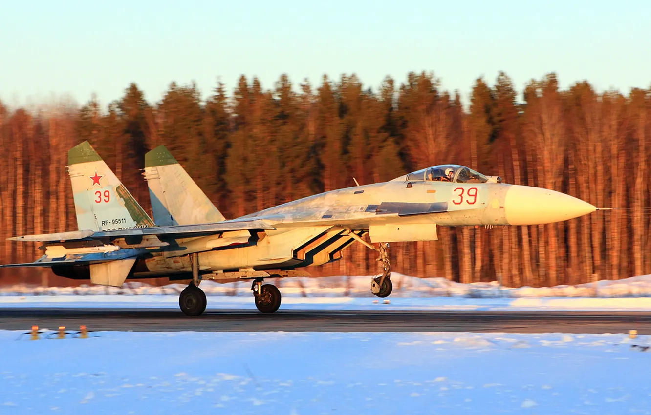 Photo wallpaper Flanker, Sukhoi, Su-27P, Russian air defense, Single-seat fighter-interceptor