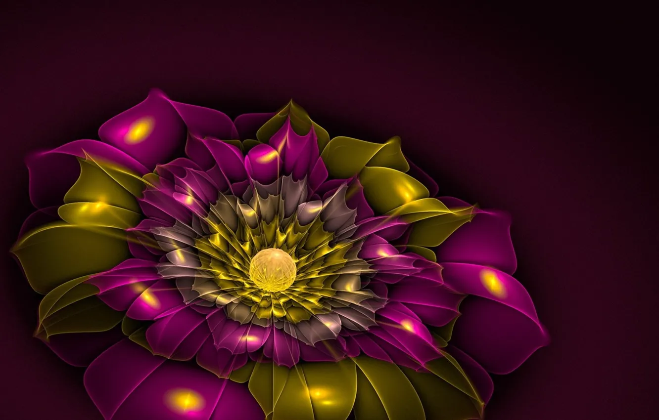 Photo wallpaper flower, abstraction