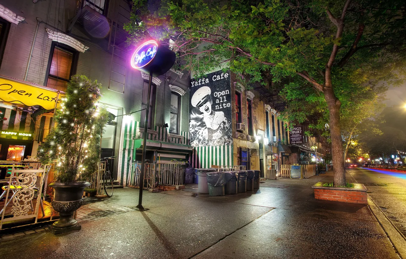 Photo wallpaper night, lights, New York, USA, Christmas, night, New York, NYC