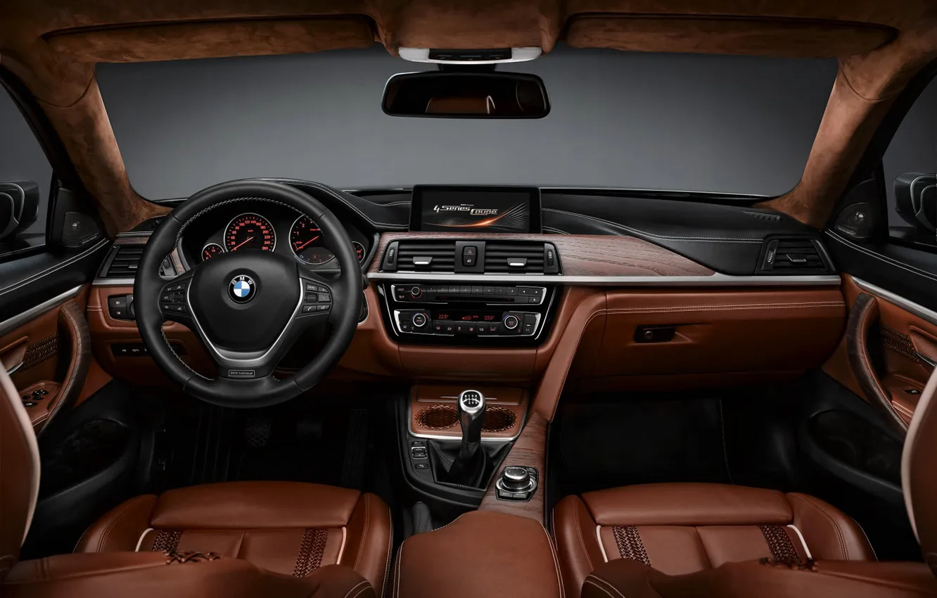 Photo wallpaper BMW, sedan, gray, 4series