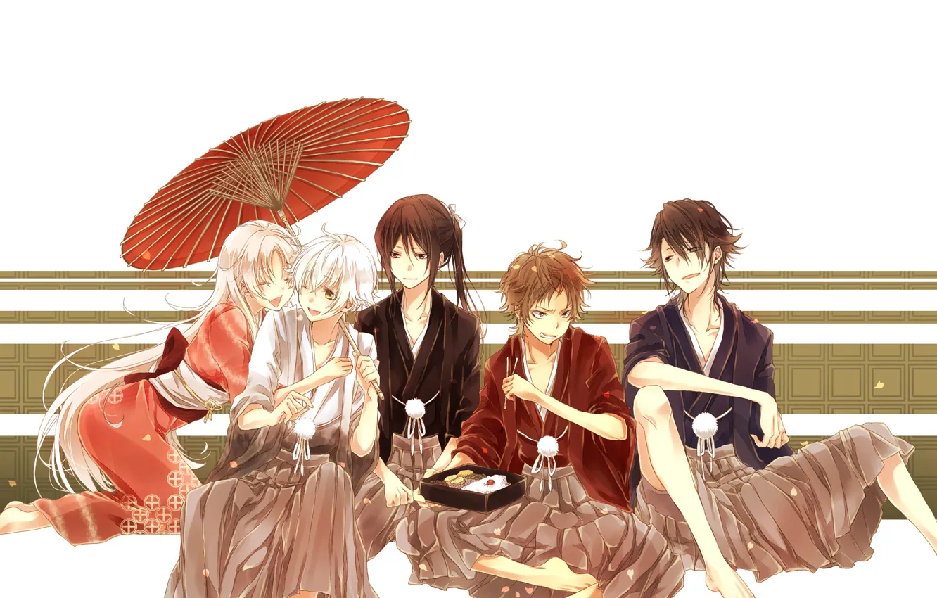 Photo wallpaper K Project, Yata Misaki, Fushimi Saruhiko, Yatogami Kuroh, Yashiro Christ, Neko (K Project)